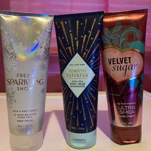 Bath and body works 3 body creams